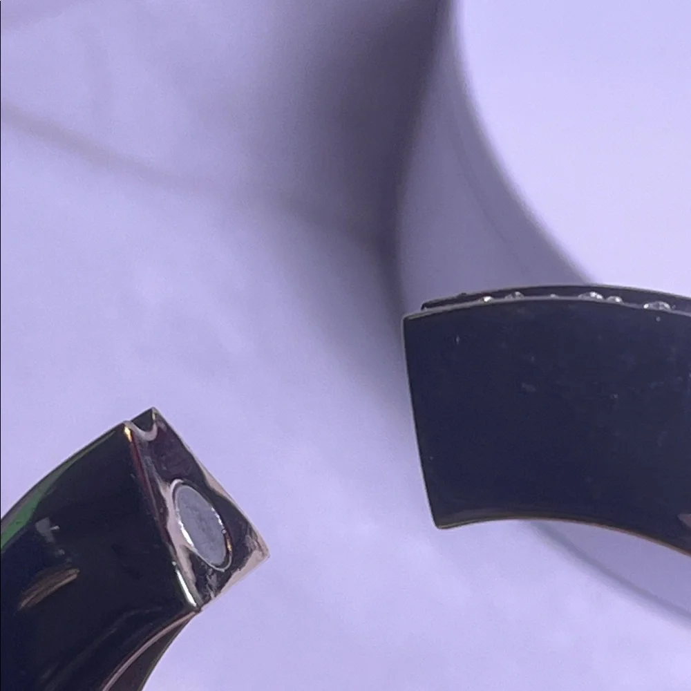 Alexis Bittar Silver Bangle with Crystal Detailing RARE